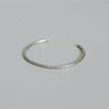 SUGARKITTEN LONDON Sterling Silver Oxidized Solid Snake Knot Cuff Bangle