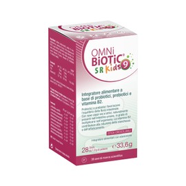 OMNi BiOTiC SR-9 Kids | 28 Stick orosolubili da 1,2 g | Con 9 Ceppi Probiotici | Si scioglie in bocca, senza acqua | VEGANO | Senza Glutine | Senza Lattosio