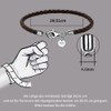 Viwind Men's Leather Bracelet 925 Sterling Silver Verse Clasp 4
