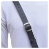 FLAG CROSS BELT HOLDER CARRIER BLACK LEATHER Military Parade POLE