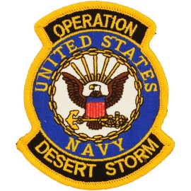 EEINC DESERT STORM, USN Embroidered Shoulder Patch (4") (1162)