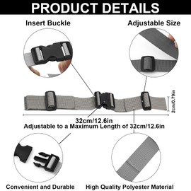 Pack of 8 Chest Strap Backpack Children's Set Adjustable Backpack Strap Non-Slip Durable Chest Strap with 4 Additional Quick Release for School Backpack Jogging Hiking Outside Travel