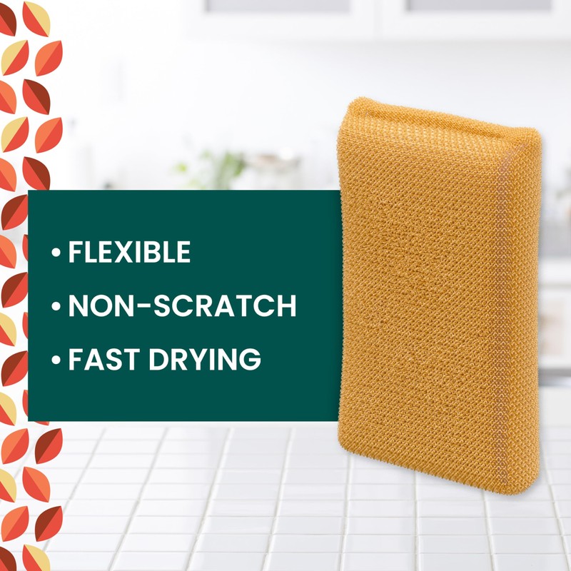Scotch-Brite Harvest Dobie Scrubbing Pads, Non-Scratch Kitchen Sponge for Cleaning