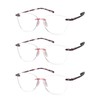 TERAISE Rimless reading glasses for women Comfortable Lightweight Frameless Reader