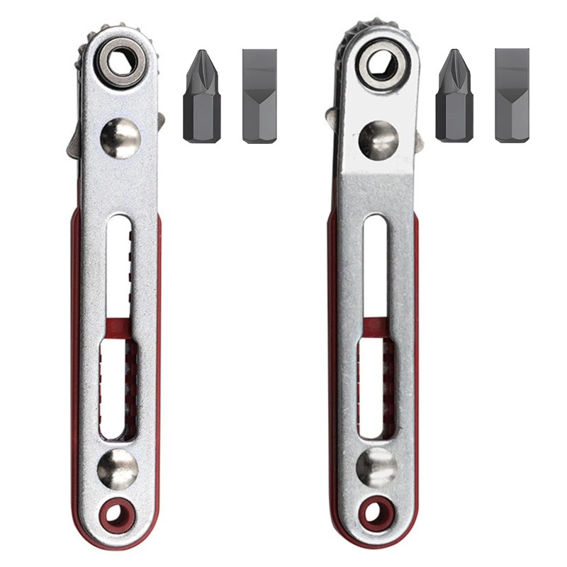 Emvanv Mini Ratchet Wrench Screwdriver, 2 Pcs Elbow Head &