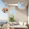 Juibao 4Pcs Ceiling Hooks for Hanging Plants, White Wall Mounted