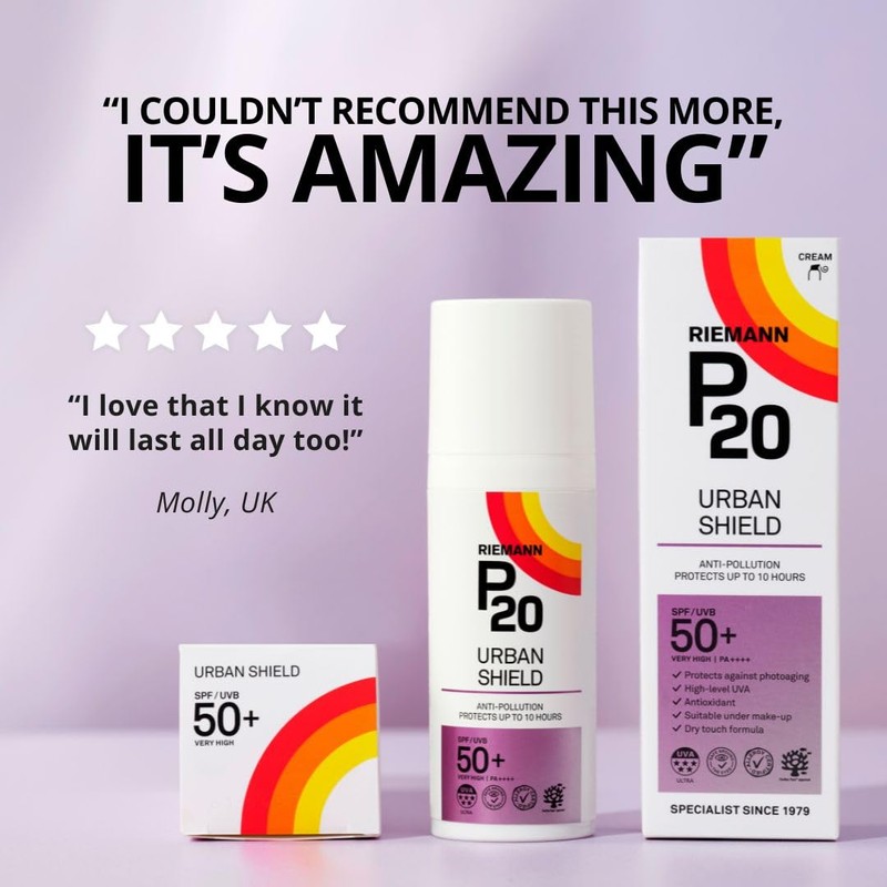 RIEMANN P20 Urban Shield SPF50+ FACE 50g UV Protection Cream,