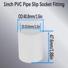 10Pcs White PVC Coupling, 1inch Sch40 PVC Pipe Coupling Adapter
