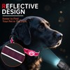 Yanwaowao Reflective Dog Collar with AirTag Holder,Soft Neoprene,Adjustable,Medium Dogs,Hotpink,M
