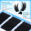 PHKERATA Lash Clusters Wispy Clusters Eyelash Extensions 12-20mm Fairy Eyelash