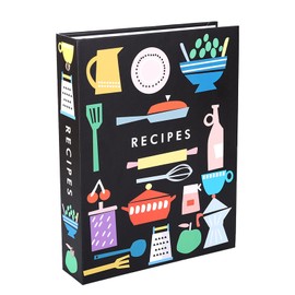 YBCPACK 3 Ring Recipe Binder A5 Set, 1 Pack 9" x 7" Recipe Book to Write in Your Own Recipes, Recipe Journal Notebook Include 100 Recipes Page(5.5" x 8.5"), 12 Full Page Dividers