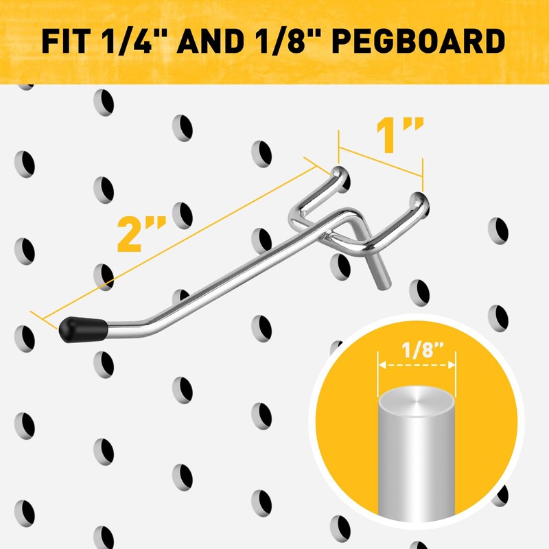 ELEAD 55Pcs 2 Inch Pegboard Hooks Set
