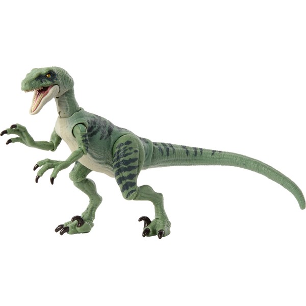 Mattel Jurassic World Hammond Collection Dinosaur Toy, Velociraptor Delta Action