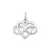 925 Sterling Silver Infinity Symbol Intertwined Love Heart Charm Pendant