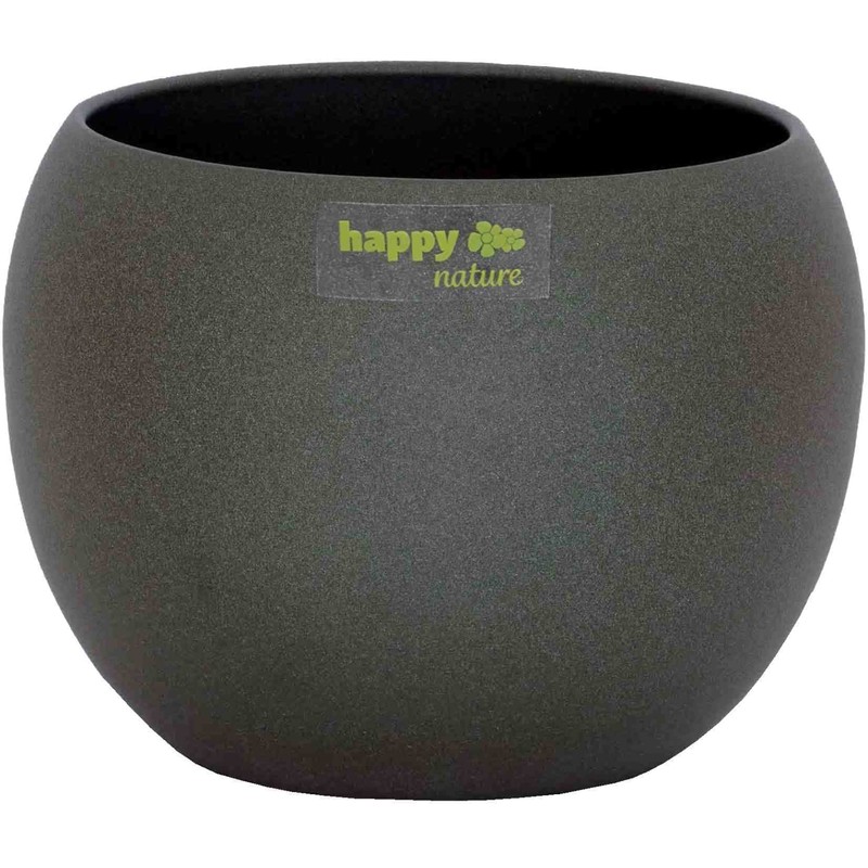 Happy Nature Set2 Orchid Ceramic Flower Pot Madeira Dark Grey