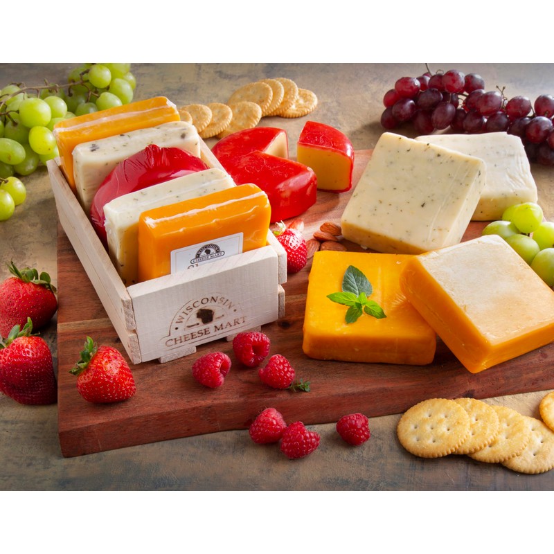 Wisconsin Nibbler Jack Cheese Gift Crate | Authentic Gourmet Wisconsin