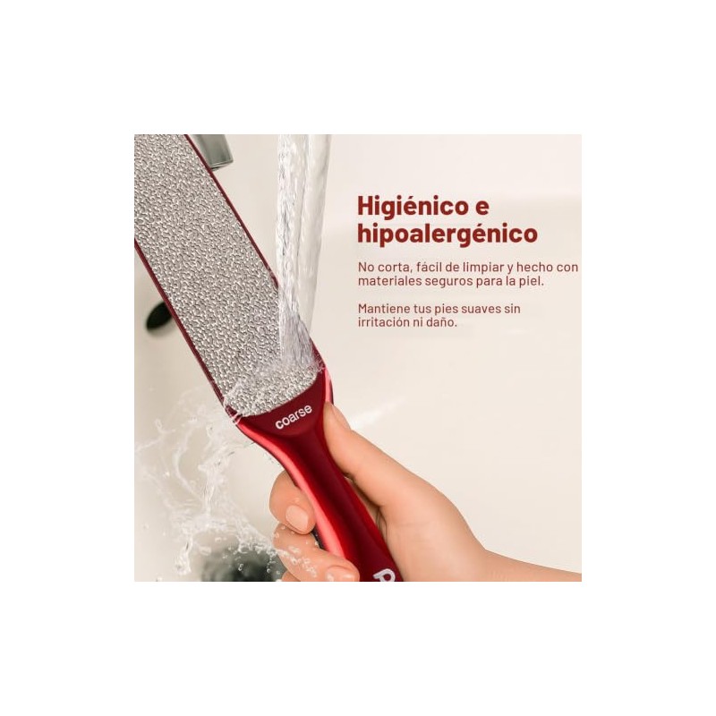 Probelle Lima de Pies de Níquel Doble Cara Multidireccional Rojo