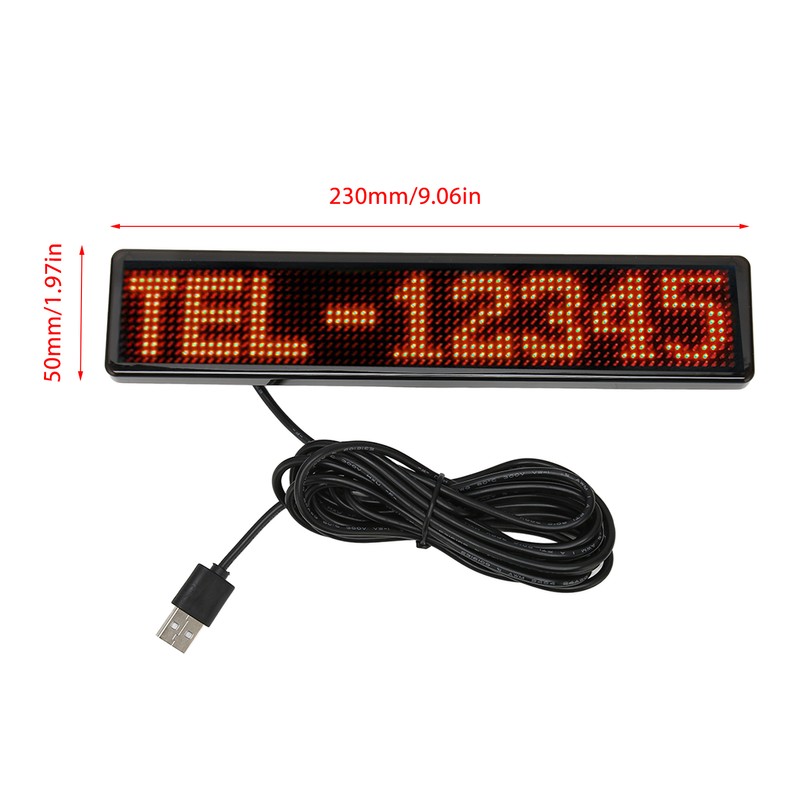 LED Matrix Panel 12x72 Dots Bluetooth APP Control Programmable Scrolling