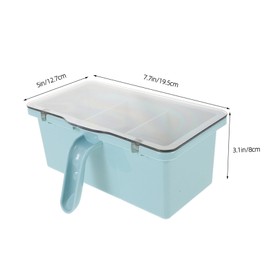 LABRIMP 1 Set Compact Spice Storage Box with Lid and Spoon Multi Condiment Container for Salt Pepper Sugar and Seasonings for Organized Kitchen and Cooking Efficiency