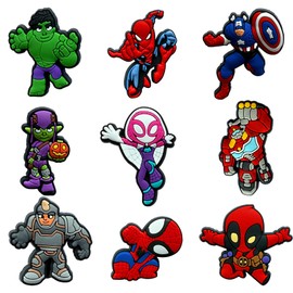 Superhero Shoe Charms for Croc Charms Clog Decoration Cartoon Shoe Accessories for Kids and Adults