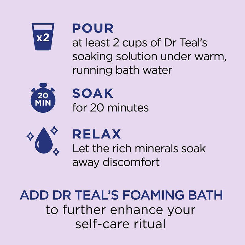 Dr Teal's Pure Epsom Magnesium Salt Soak, Soothe & Sleep