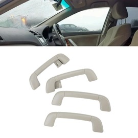 Jectse 4pcs Auto Roof Pull Handle Replacement for Camry XV40 2006-2013, Comfortable Grip, Grey, Front and Rear Handles, Auto Interior Ceiling Handrail Ideal Replacement
