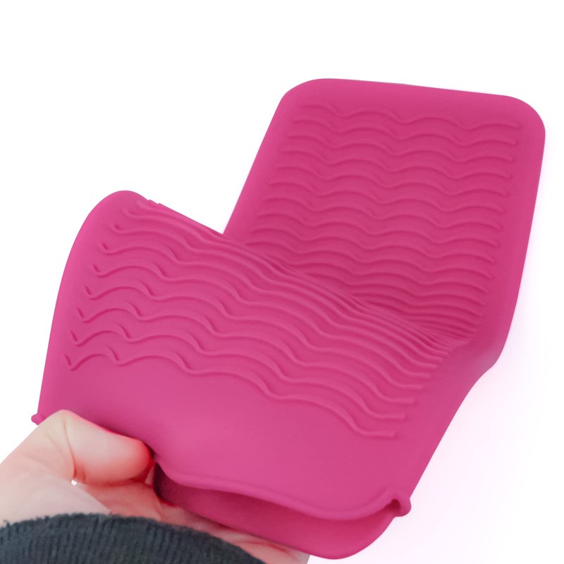 1Pack Silicone Heat Resistant Mat Pouch for Hair Straightener, Curling