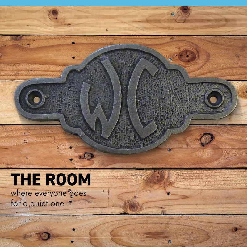 Cast Iron Antique Style WC Door Plaque | toilet |
