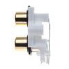 Keple 2 x Phono Sockets, Gold-Plated Contact Parts, PCB -