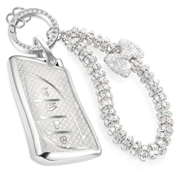 CTRINEWS for Lexus Key Fob Cover with Fashionable Zirconia Wristlet