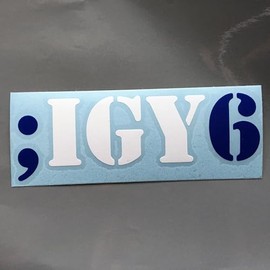 Imagnt Studio I Got Your 6 - IGY6 Blue Line Police Suicide Prevention Awareness Vinyl Decal for car Truck Laptop Bumper Sticker (Blue & White, 7 inches)