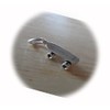 New 1 Sterling Silver 3D Tiny 13x5mm Detailed Skateboard Skate