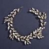 Lenjicons Golden Teardrop Rhinestone Headband Wedding Hair Vine Sparkling Rhinestone