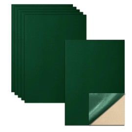 Biaungdo 6 Pcs Self Adhesive Felt Sheets, Dark Green Felt Sheet with Adhesive Backing, 8 x 12 Inch Felts Fabric Peel and Stick Felts Liners for Arts Crafts Drawer Jewelry Box(A4 Size)