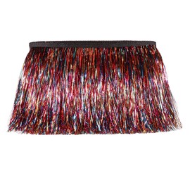 Kehuadiy 10 Yards 4 Inch Wide Metallic Fringe Trim Tinsel Fringe Tinsel Trim DIY Latin Dance Costume Clothing Accessories Shiny Tassel Lace Fringe Trimming Dance Tassels Trim (Multicolour)
