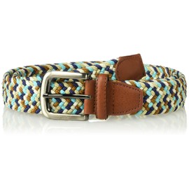 Arnold Palmer Men's Standard Elastic Braided Golf Belt, tan/Multi, 40/42