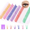 Pack of 140 Coloured False Eyelashes Colourful Eyelashes 16 mm
