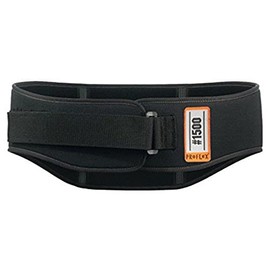 Ergodyne 11473 Large Black Proflex 1500 Foam Laminated Nylon Weight Lifters Style Specialty Back Support with Foam Lumbar Pad, English, 15.34 fl. oz., Plastic, 1" x 1" x 1"