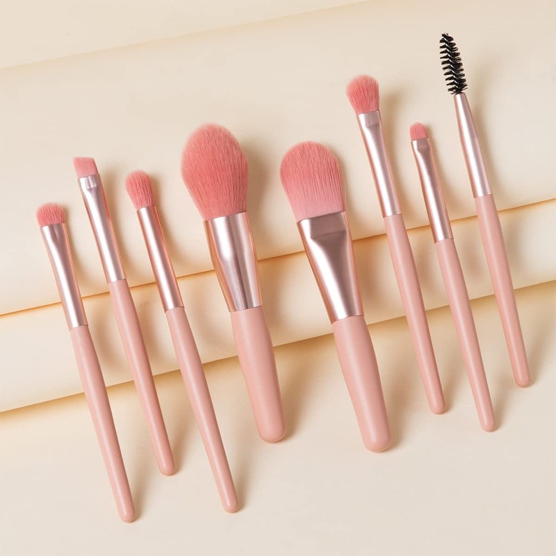 Professional Makeup Brushes Set Mini Makeup Brushes 8Pcs Portable Make