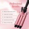 Alure 1 Inch Rose Gold Triple Barrel Curling Iron Fast