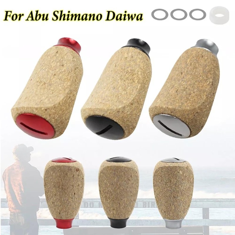 UCCKEYI Spincasting Reel Handle Knob Soft Rubber Cork Spinning Baitcasting