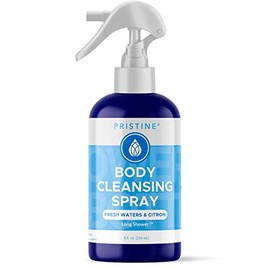 Pristine Body Cleansing Spray, No-Rinse Body Wash, Body Spray, Body Mist, Cleaning Quick Shower Body Wipe Alternative, Moisturize Skin, Freshen Up - Fresh Waters & Citron