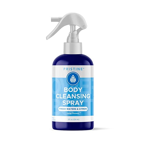 Pristine Body Cleansing Spray, No-Rinse Body Wash, Body Spray, Body Mist, Cleaning Quick Shower Body Wipe Alternative, Moisturize Skin, Freshen Up - Fresh Waters & Citron