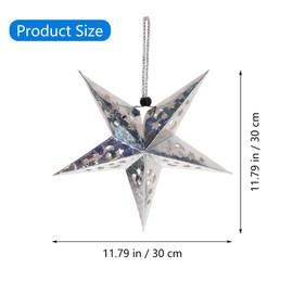 Holibanna Hanging Paper Star Lantern Ceiling Twinkle Pentagram Lampshade Christmas Wedding Party Ornament 30CM 5Pcs