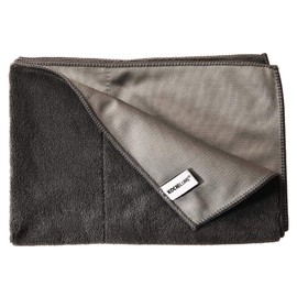 Kochblume Tea Towel 60 x 40 cm Set of 5 Microfibre Cloth Extra Absorbent Fibres and Polishing Side Washable up to 40 °C Colour: Anthracite / Grey