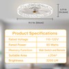 Fszdorj 20'' Ceiling Fan with Light, Upgraded Low Profile Fan,