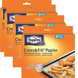 Toppits® Cross & Frit Paper Baking Special Paper Snack Paper 8 Sheets (Pack of 4)