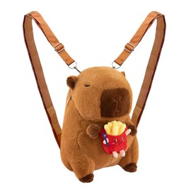PyrrlicToy Capybara Plüsch Rucksack, Capybara Kinder Rucksack, Capybara Kuscheltier Plüschtier Schultasche,Rucksäcke Für Die Schule Für Kinder（32×25×15cm）