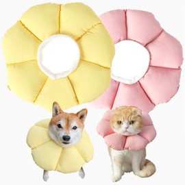 DogGarden Elizabeth Collar for Cats and Dogs, Soft and Lightweight, Waterproof, Prevents Scratches After Surgery (Pink XL)