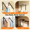 Gecauoea Wall Mounted Drying Rack, Pre-Install Adjustable Width 13-23 Inch,